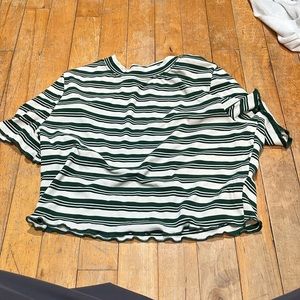 striped green crop top